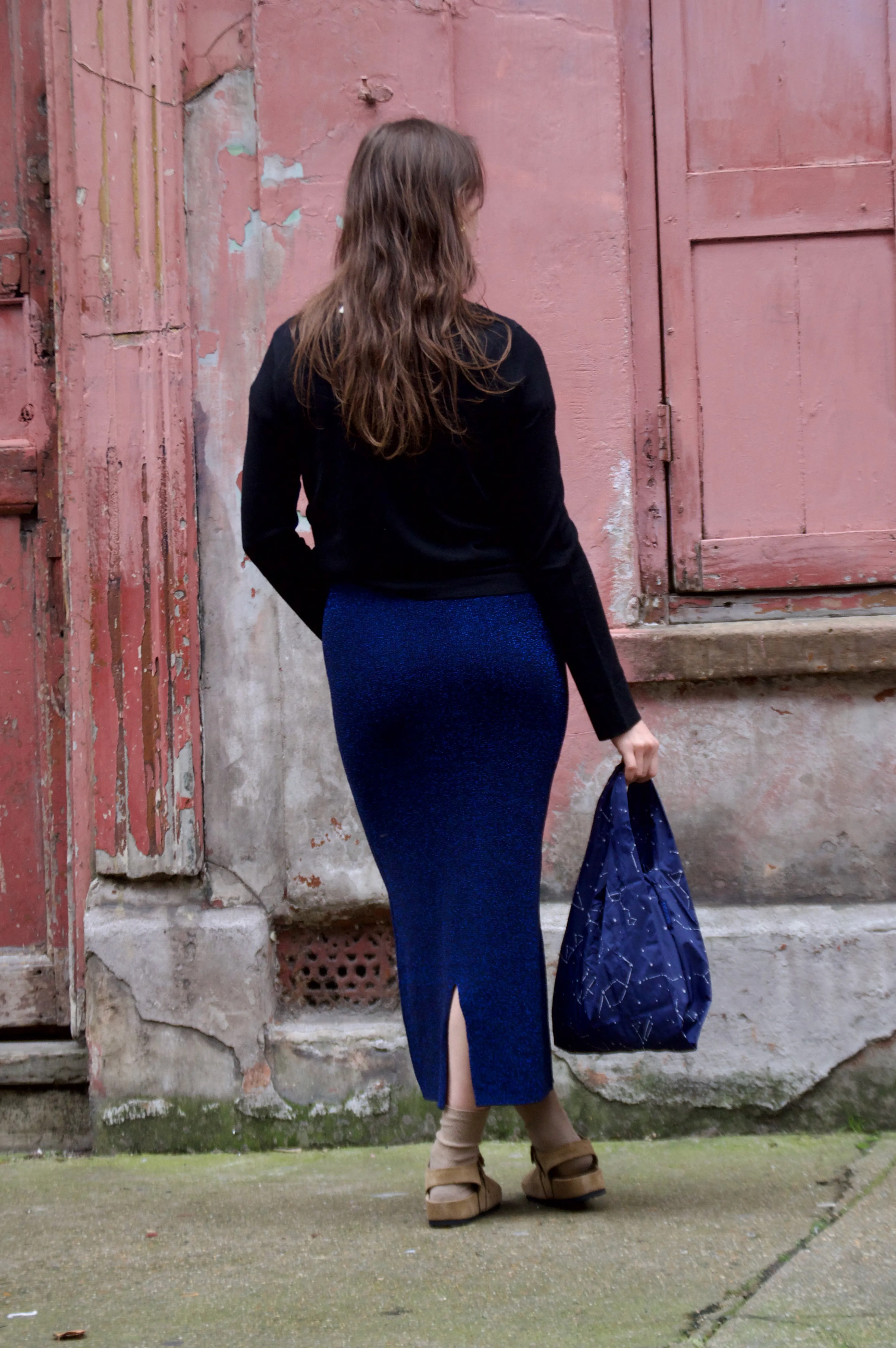 ICHI Cody Maritime Blue Skirt